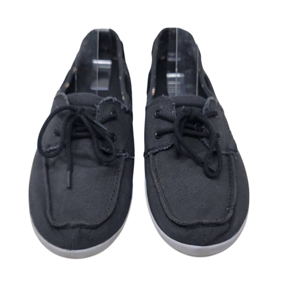 Sanuk Black Flamingo Novelty Boat Shoe Women's Slip On 10